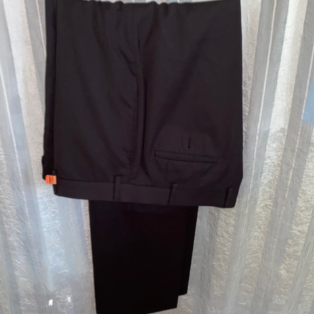 Mens Lauren Ralph Lauren dress pants mostly polyester black color size 36X32
